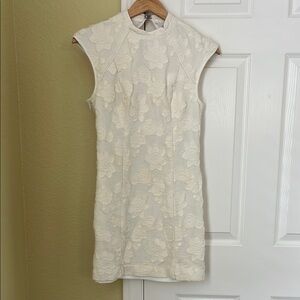 Urban Outfitters Cream Floral Mini Dress